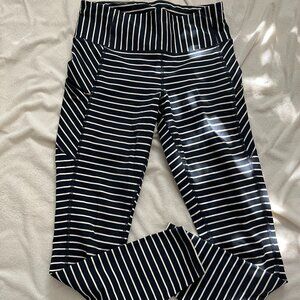 Athleta leggings navy stripe
